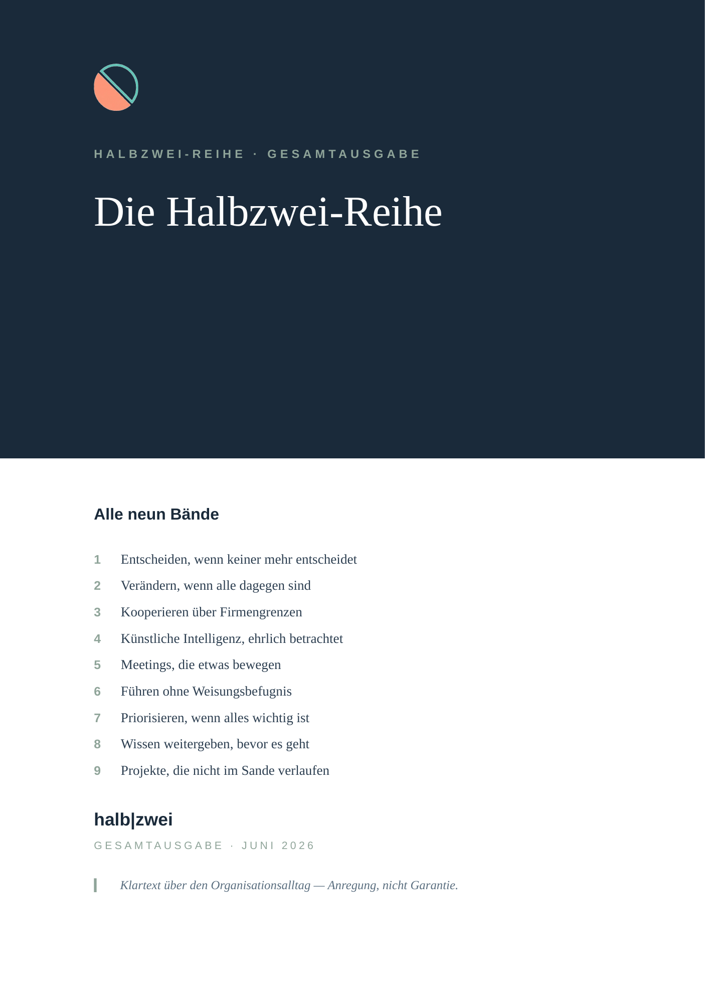 Die komplette Halbzwei-Reihe (Band 1–9)
