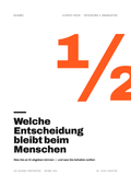 Cover: Welche Entscheidung bleibt beim Menschen – halbzwei · Klartext-Reihe