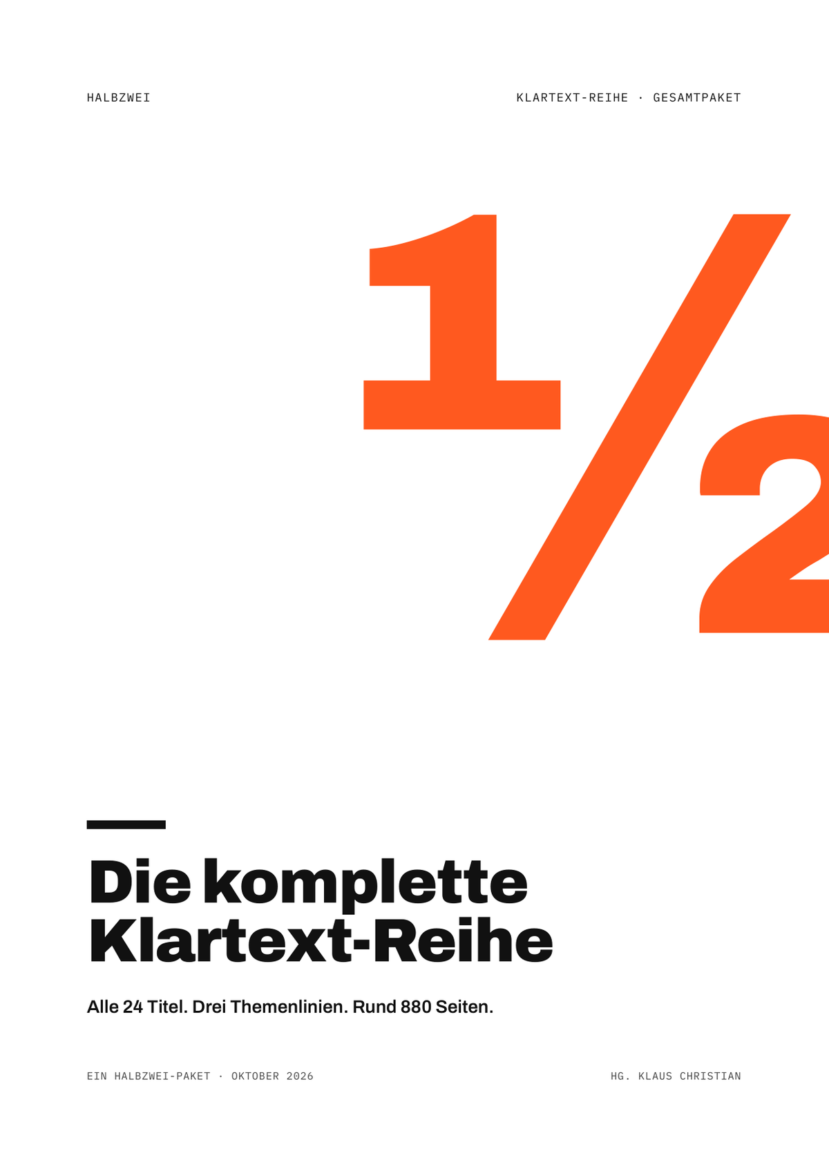 Cover: Die komplette Klartext-Reihe – halbzwei · Klartext-Reihe