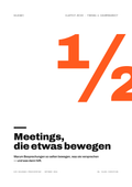 Cover: Meetings, die etwas bewegen – halbzwei · Klartext-Reihe