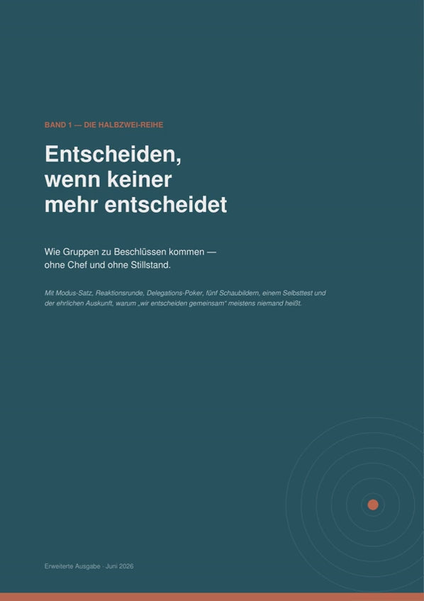Band 1 – Entscheiden, wenn keiner mehr entscheidet